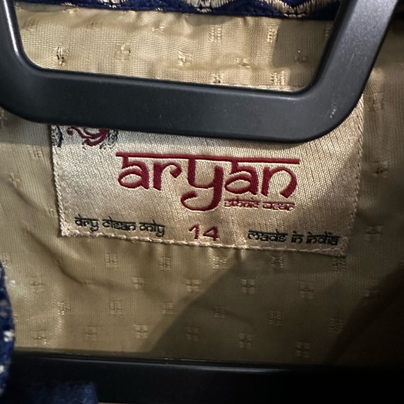 India Navy Blue Top Vest with Embroidery - Picture 4 of 4